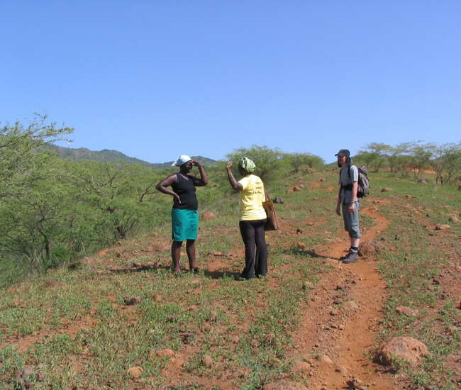 Trekking kapverdische Insel Santiago - von Cidade Velha nach Tarrafal: Immer Zeit für ein Hallo unterwegs