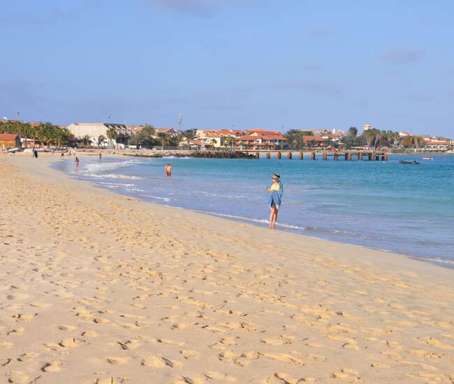 Kapverdische Badeinsel Sal - Am späten Nachmittag am Strand