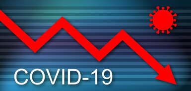 Roter Pfeil - Abwärtstrend - Coronavirus