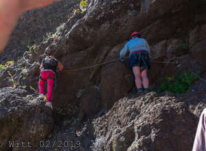 Fogo - Klettersteig - Seil als Unterstützung