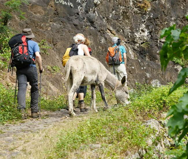 Kapverdische Insel São Nicolau Anstieg aus dem Fajatal auf Eselspfaden nach Covoada