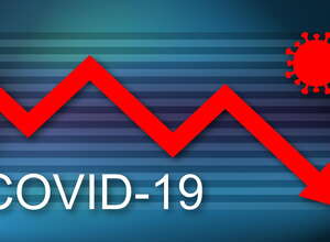 Roter Pfeil - Abwärtstrend - Coronavirus