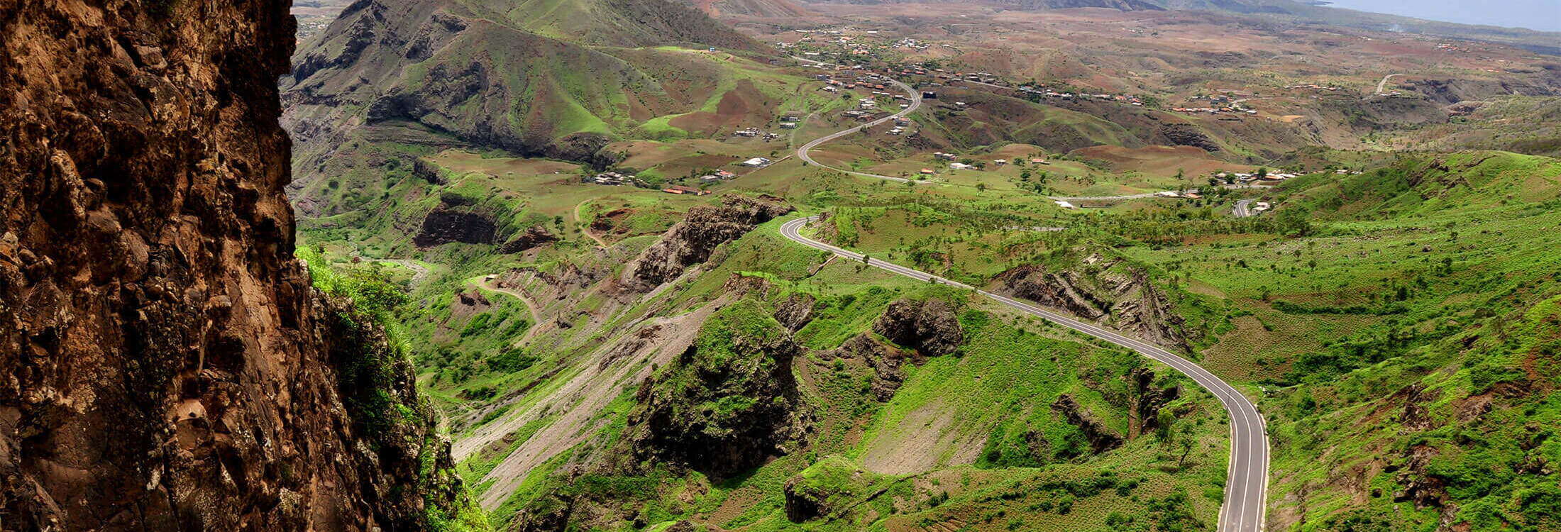 Blick von Serra auf die Hochebene von Assomada