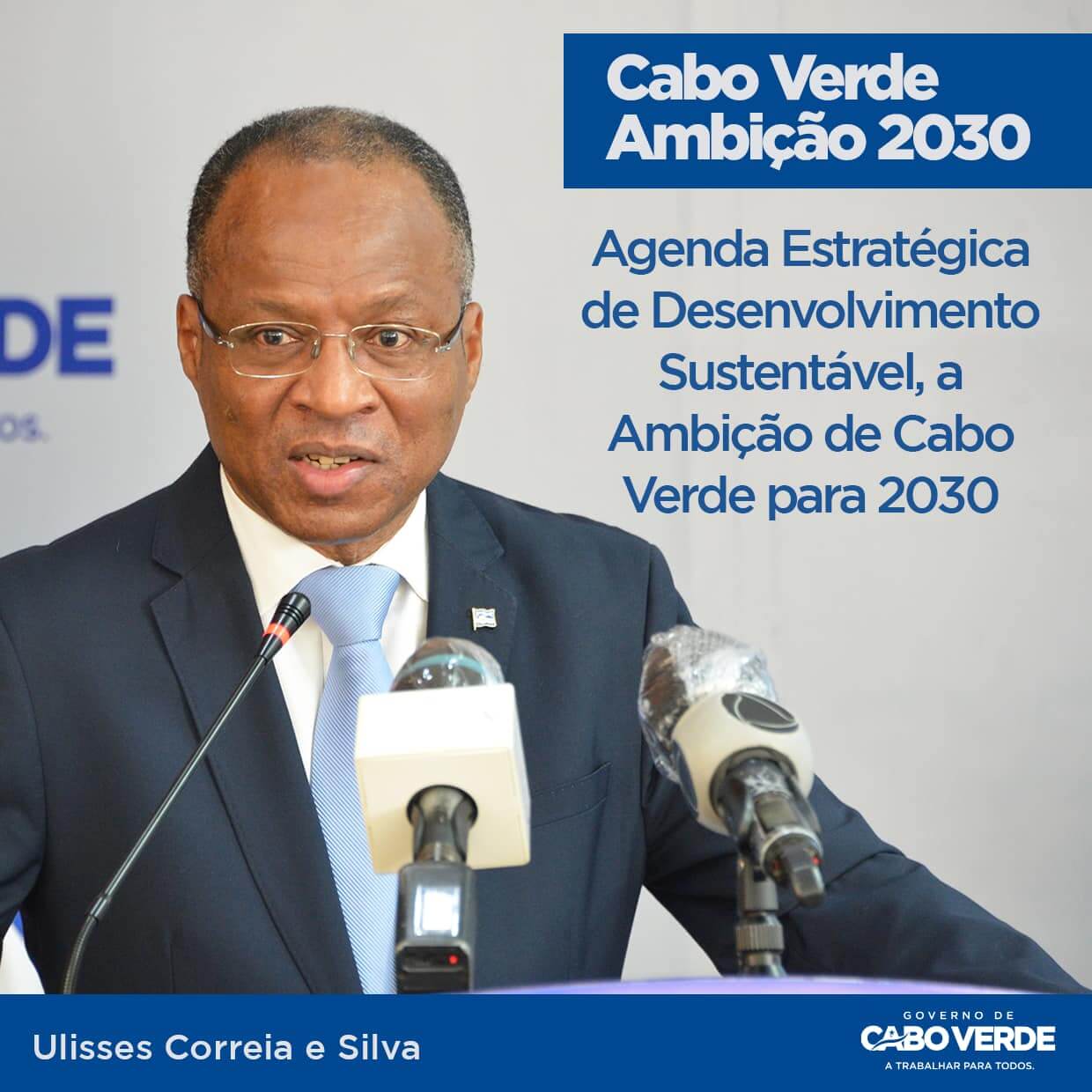 Facebook-Post des Premierministers Ulisses Correia e Silva zur "Ambição de Cabo Verde 2030"